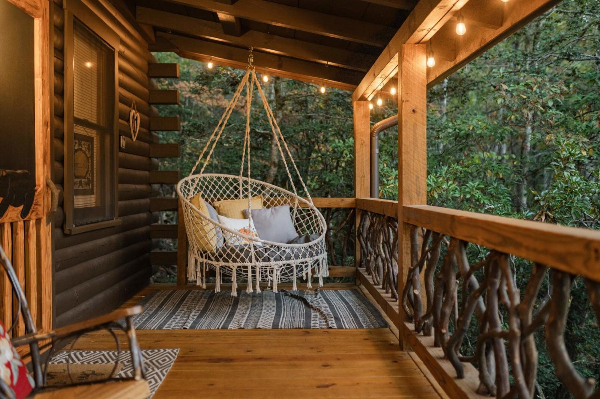 בלו רידג' Log Cabin With Mountain View And Privacy מראה חיצוני תמונה