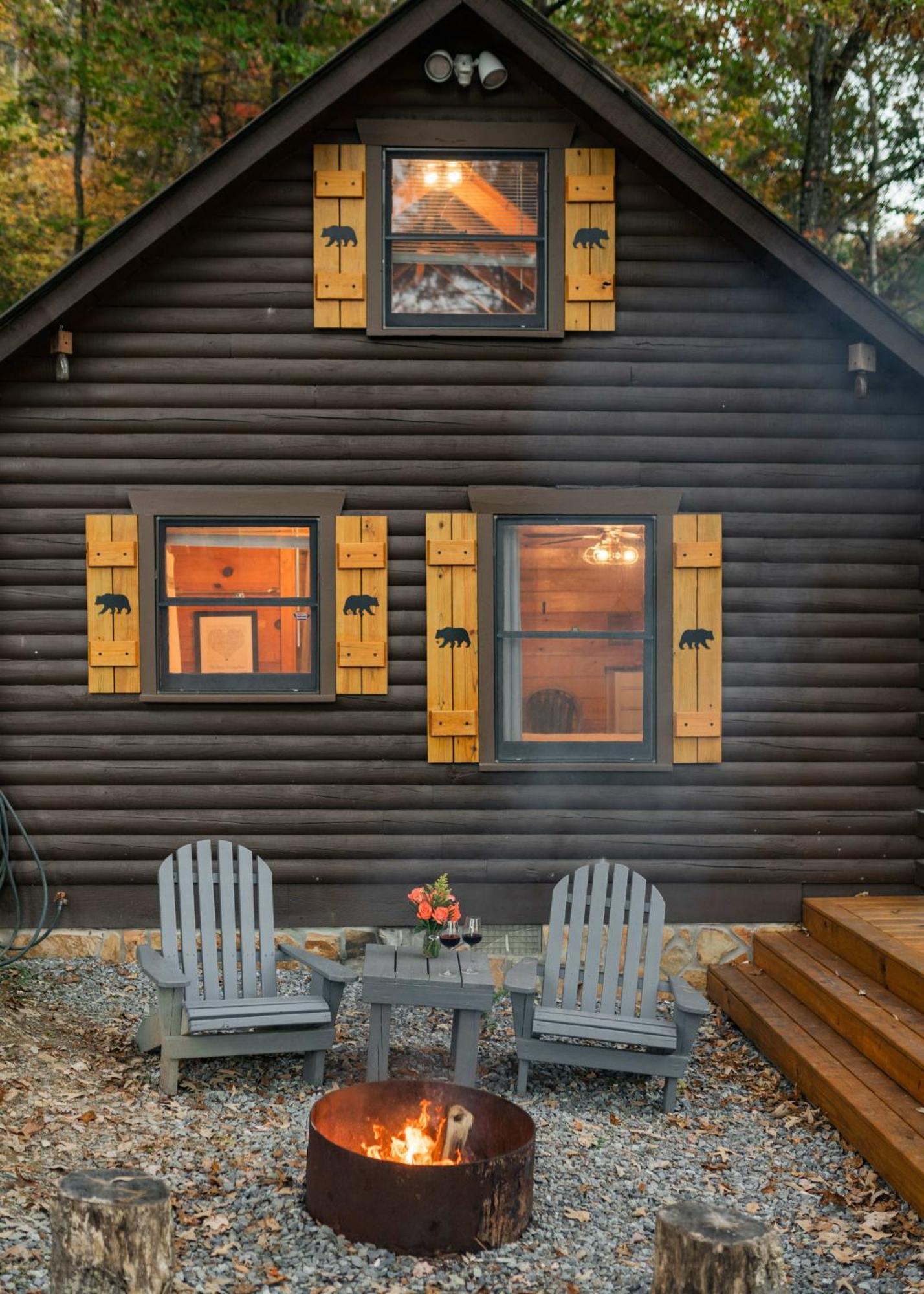 בלו רידג' Log Cabin With Mountain View And Privacy מראה חיצוני תמונה