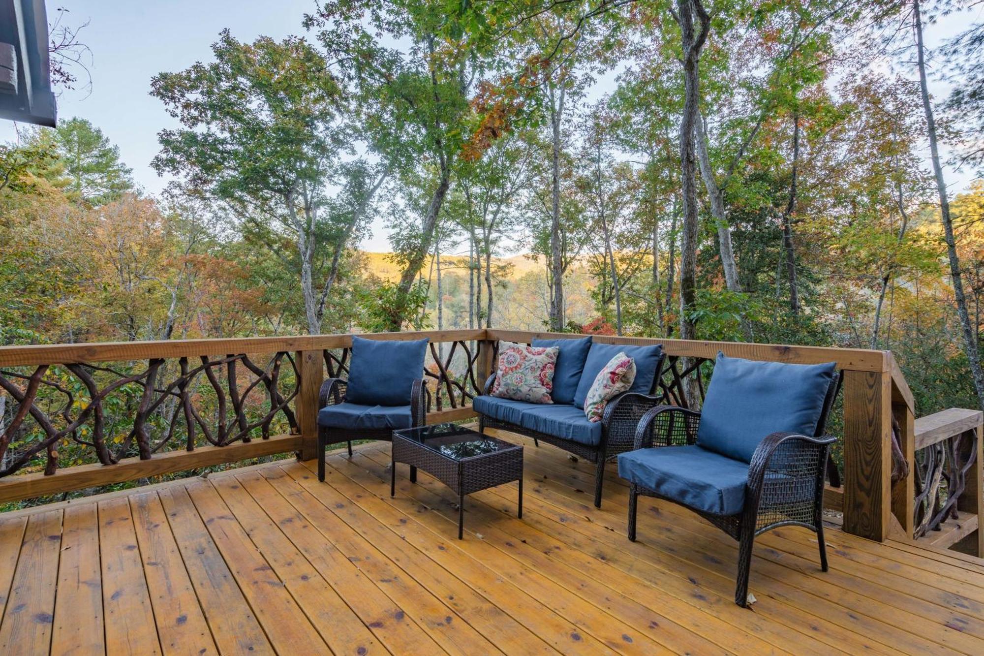בלו רידג' Log Cabin With Mountain View And Privacy מראה חיצוני תמונה
