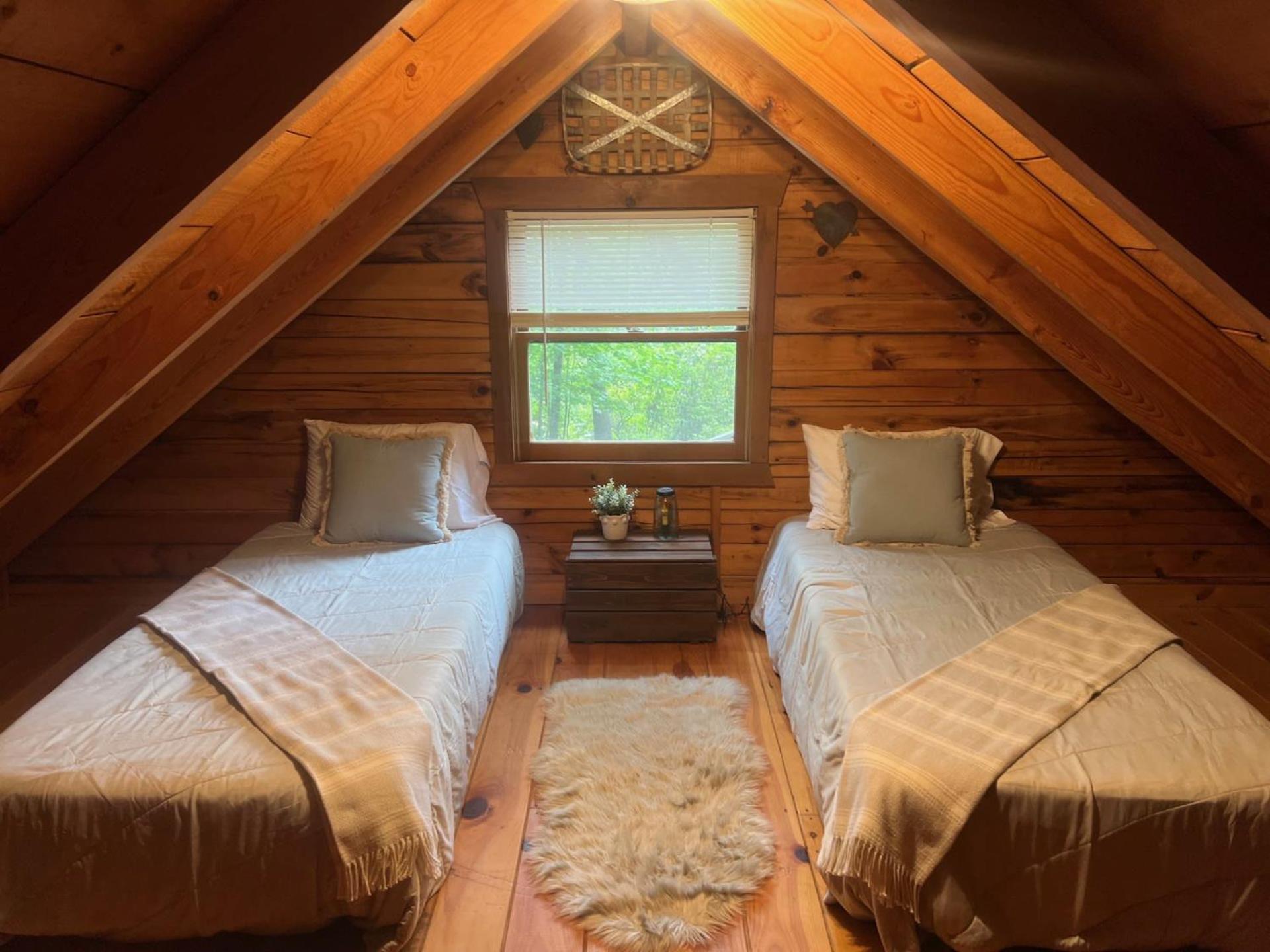 בלו רידג' Log Cabin With Mountain View And Privacy מראה חיצוני תמונה